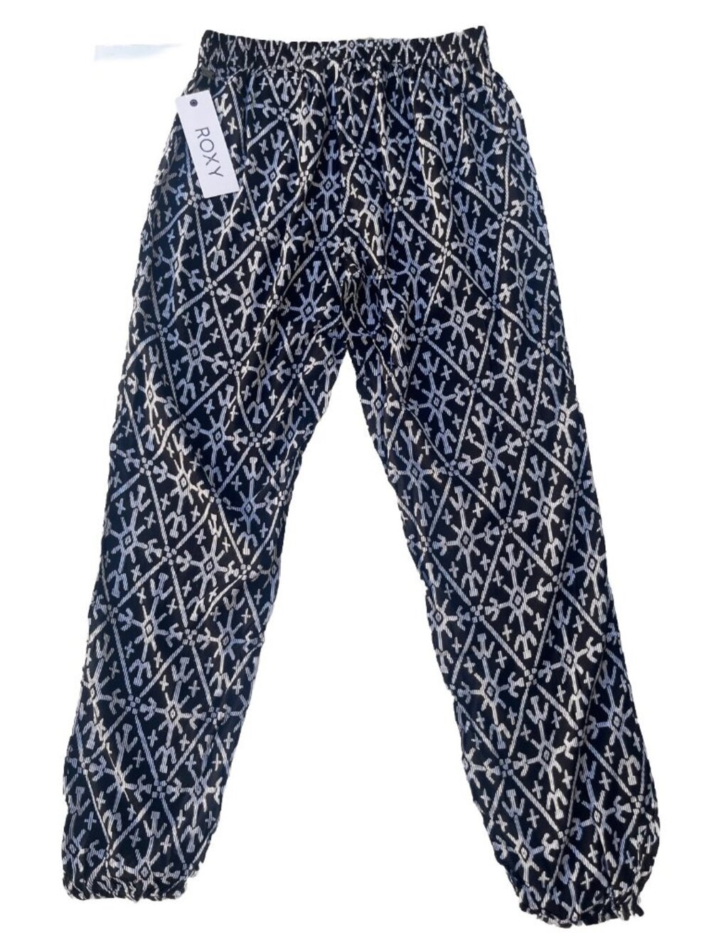 Roxy Sunday Noon Printed Jogger Pants Women Small Boho Viscose Beach India NWT